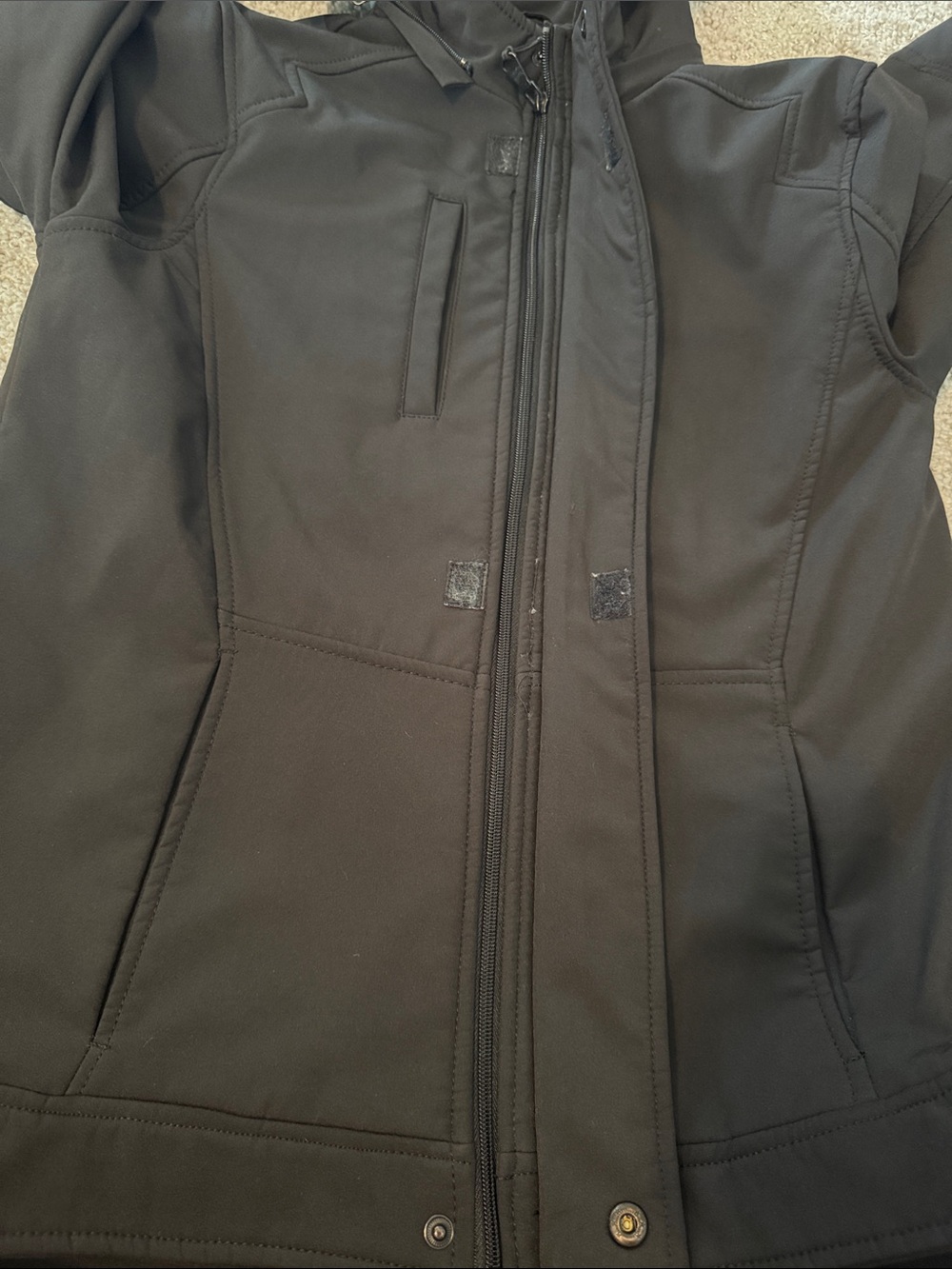 Kids Hooded Softshell Jacket - Black - Picture 11 of 14